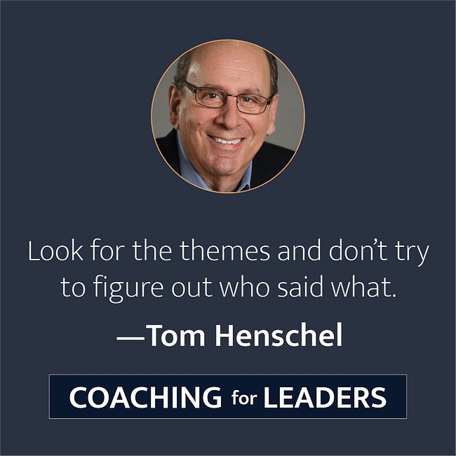 Look for the themes and don't try to figure out who said what.