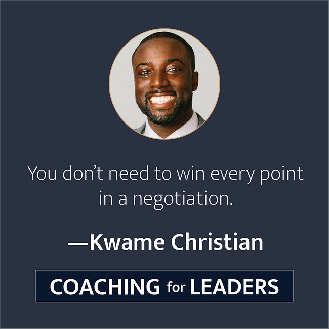 You don't need to win every point in a negotiation.