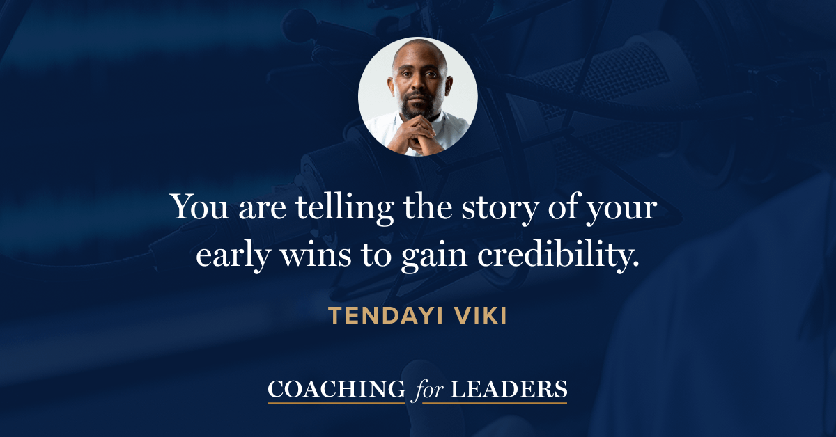 You are telling the story of your early wins to gain credibility.