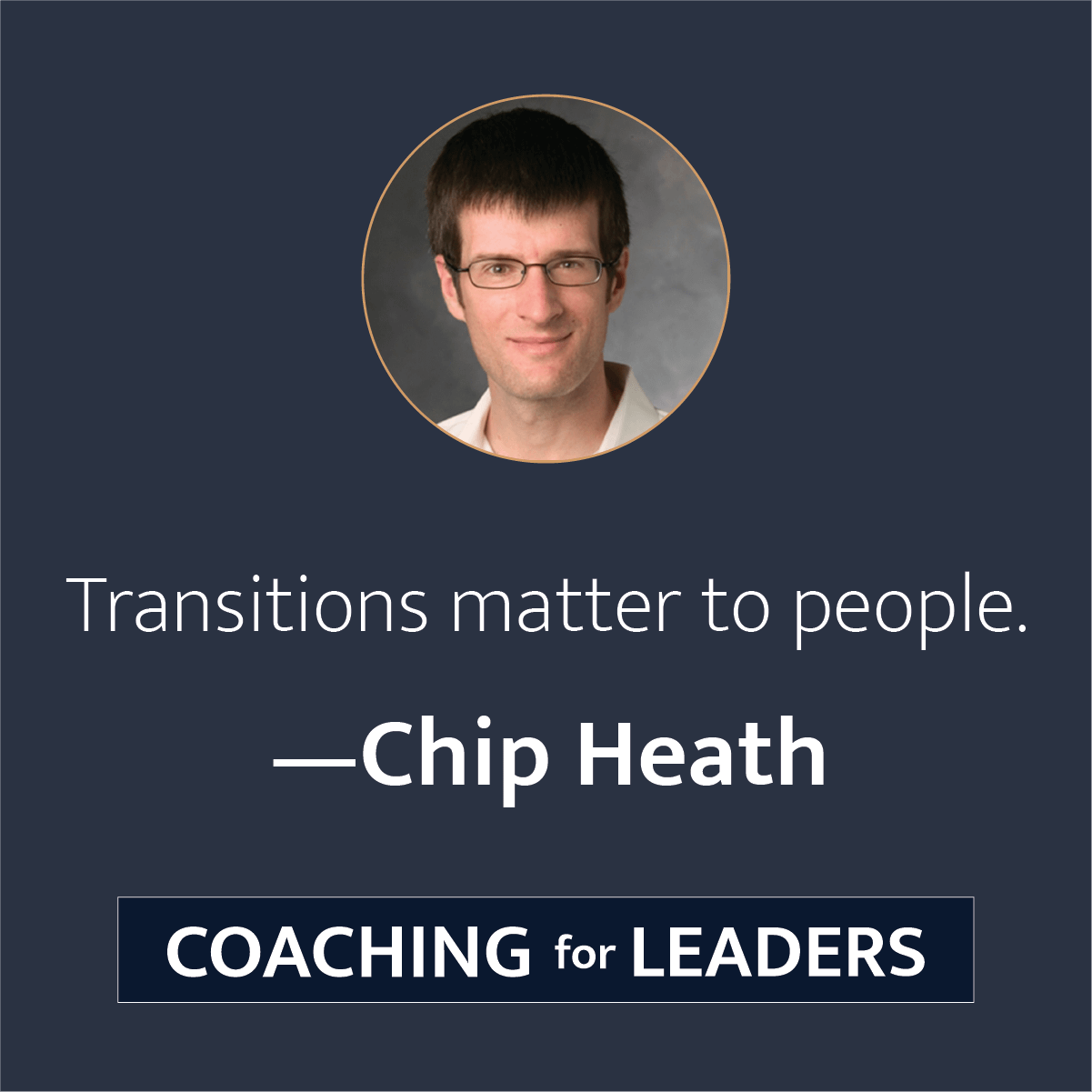 Transitions matter to people.