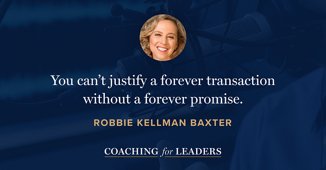 You can’t justify a forever transaction without a forever promise.