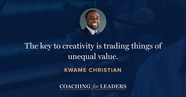 The key to creativity is trading things of unequal value.
