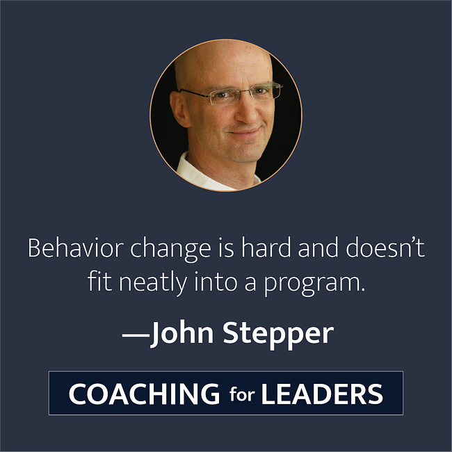 Behavior change is hard and doesn't fit neatly into a program.
