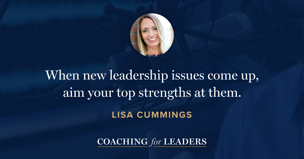 When new leadership issues come up, aim your top strengths at them.