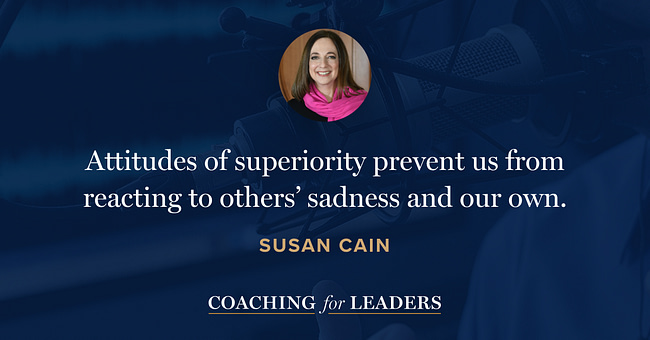 Attitudes of superiority prevent us from reacting to others’ sadness—and our own.