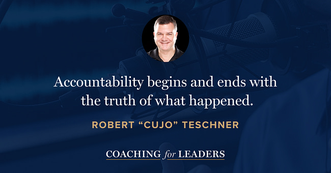 Accountability begins and ends with the truth of what happened.