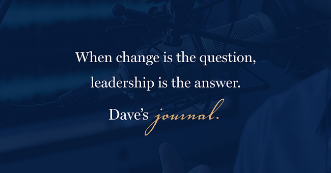 When change is the question, leadership is the answer.