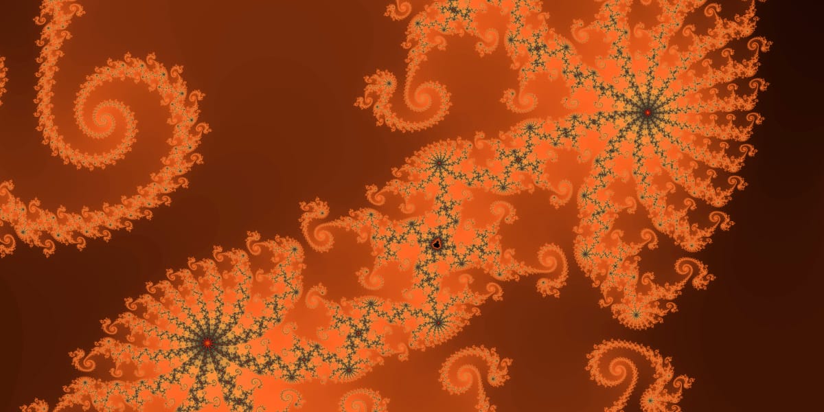 abstract image of patterns with orange and red designs
