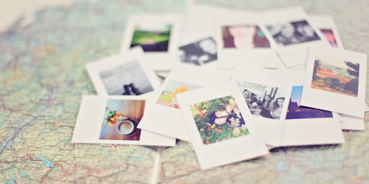 photos with a map in the background