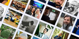 grid of photos used in the PKM posts: Bryan Alexander headshot
