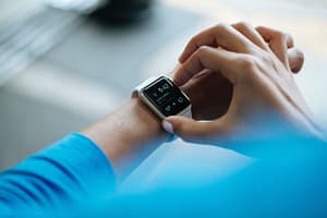 Person looking at Apple Watch display