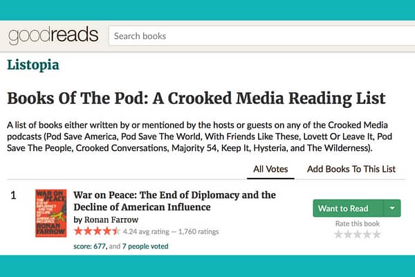 Listopia: Books of the Pod - A Crooked Media Reading List