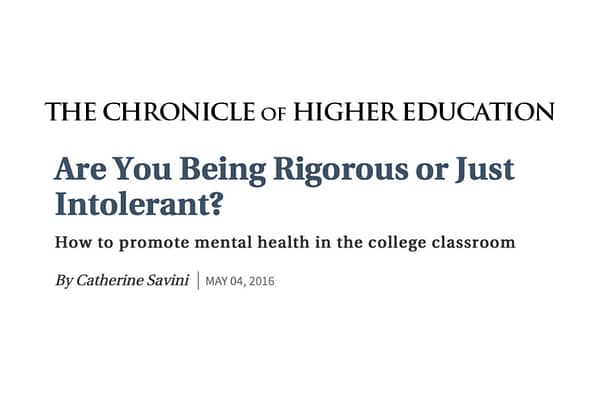 Are You Being Rigorous or Just Intolerant?, by Catherine Savini