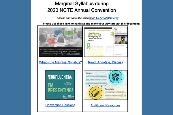 Marginal Syllabus during 2020 NCTE Annual Convention- Remi Kalir