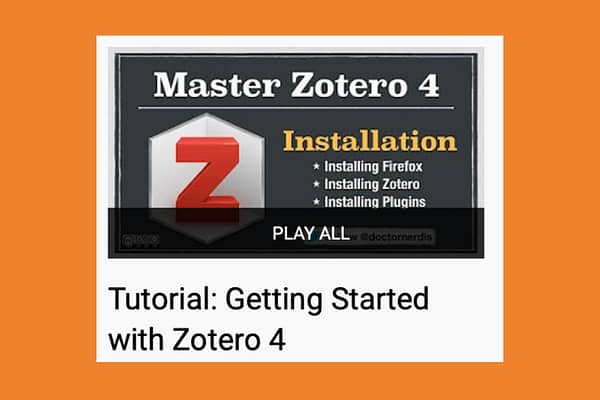 Getting Started with Zotero 4