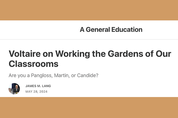 Voltaire on Working the Gardens of Our Classrooms