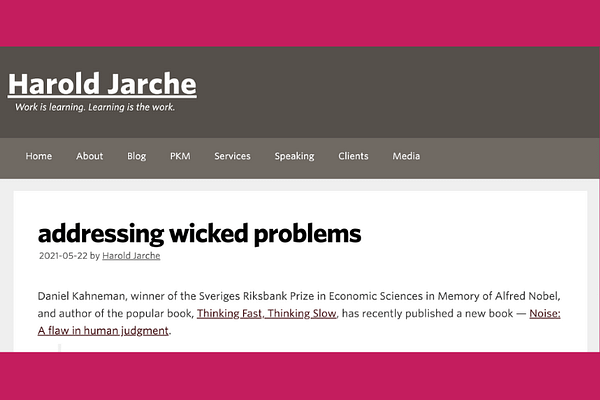 Addressing Wicked Problems