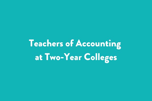 Teachers of Accounting at Two-Year Colleges