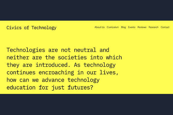 Civics of Technology Curriculum and Blog