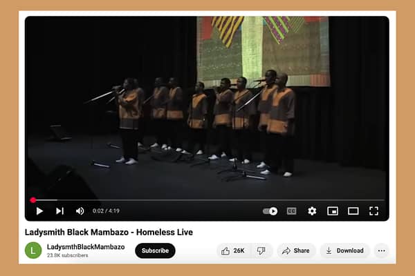 Ladysmith Black Mambazo - Homeless Live
