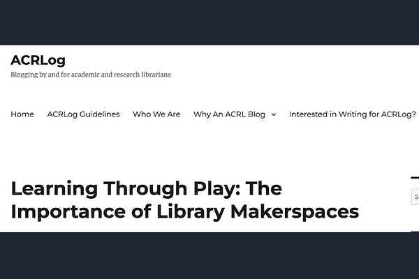 Learning Through Play: Makerspaces