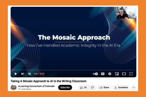 Taking A Mosaic Approach to AI in the Writing Classroom