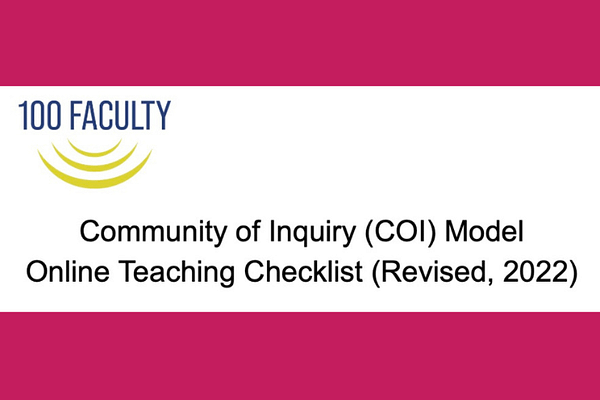 Community of Inquiry Checklist