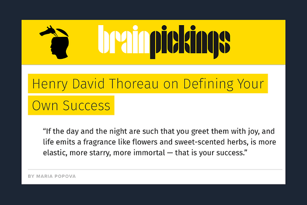 Thoreau on Success - Brain Pickings