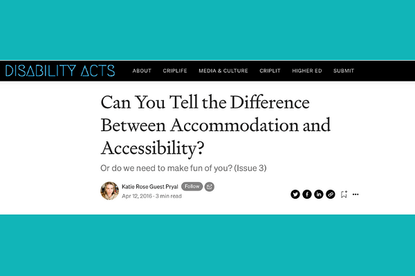Can You Tell the Difference Between Accommodation and Accessibility? 