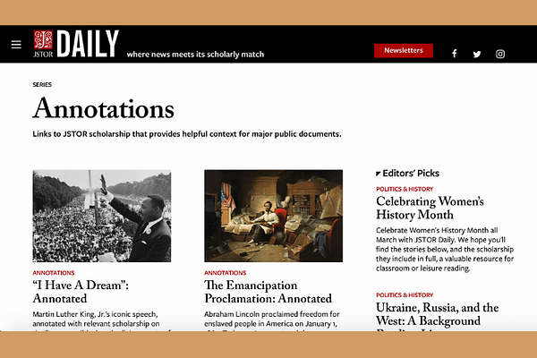 JSTOR Annotation Project