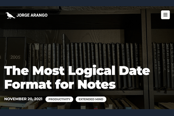 The Most Logical Date Format for Notes