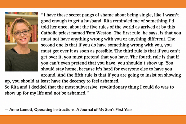 Anne Lamott Quote re: Showing Up