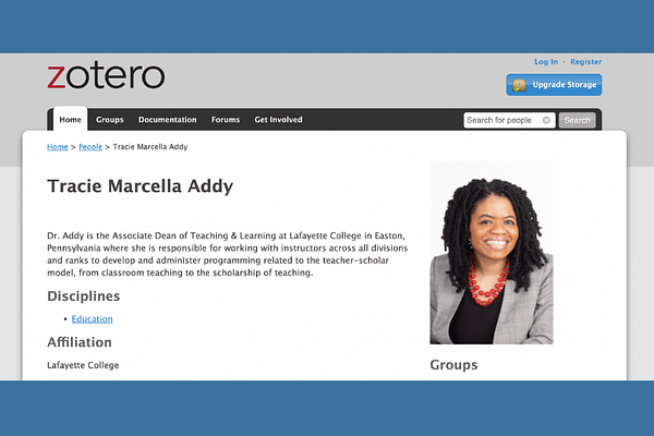 Explore Tracy Addy’s Zotero profile