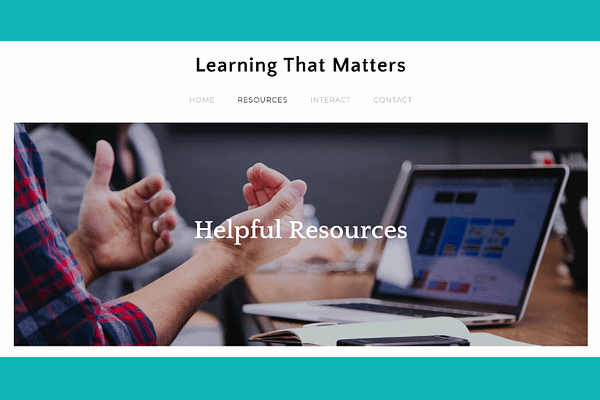Learning That Matters Website