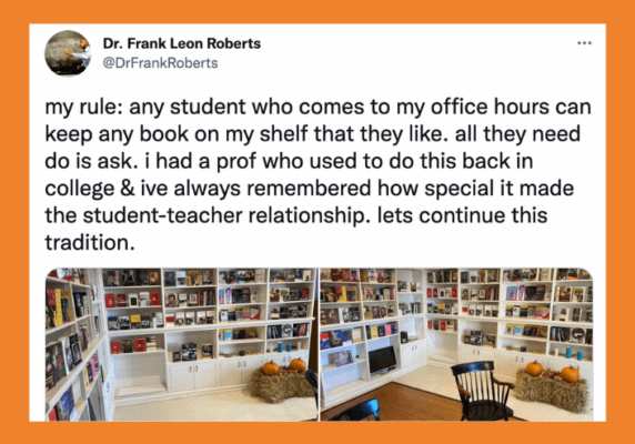 Dr. Frank Leon Roberts’ Office Hours Tradition
