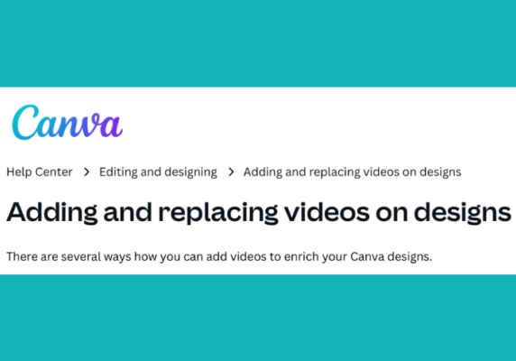 Experiment with video on Canva