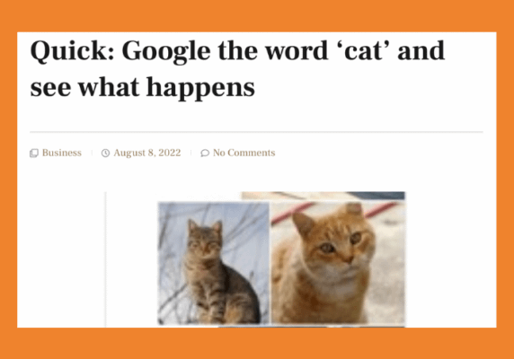 Google the word cat