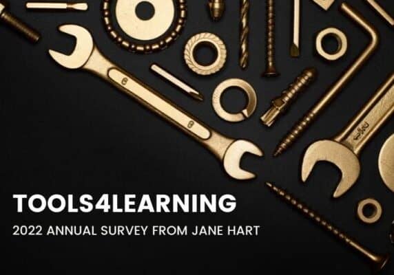 Tools4Learning with gold tools like a wrench, nails, etc.