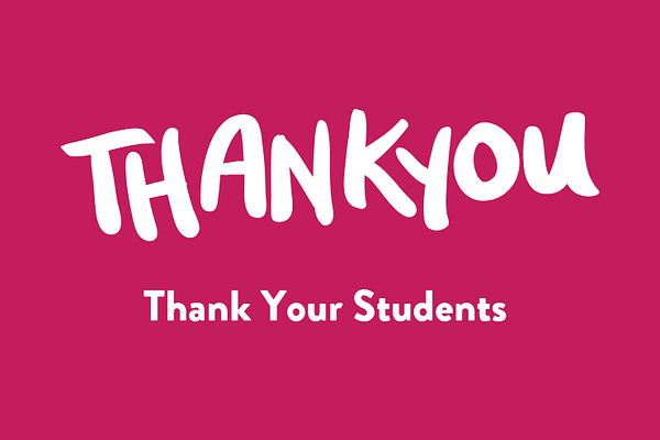 Thank your students