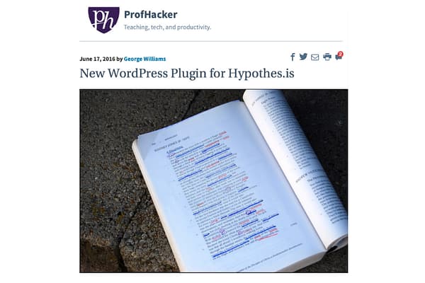 WordPress plugin for Hypothes.is