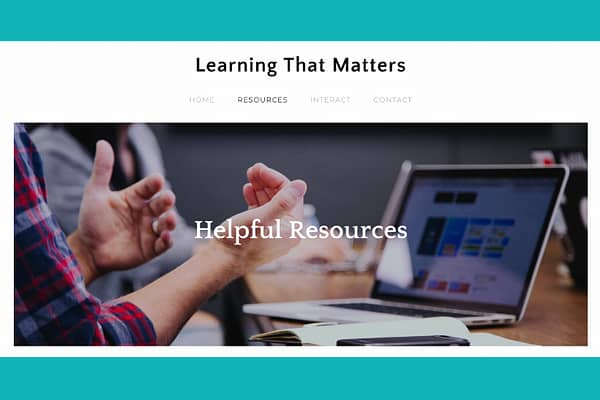 Learning That Matters Website