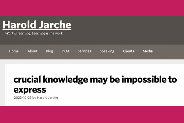 Crucial Knowledge May be Impossible to Express