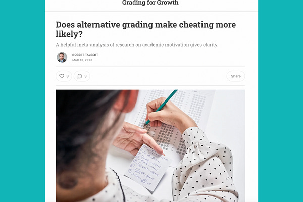 Does alternative grading make cheating more likely?
