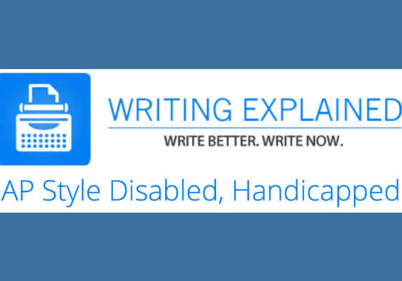 AP Style Disabled, Handicapped