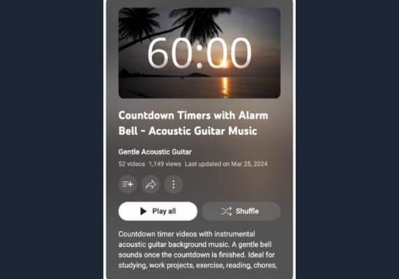 Acoustic Guitar Timers with Alarm Bell