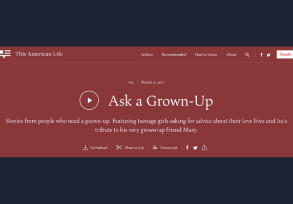 Act 4 of Ask a Grown-Up (an episode of This American Life)