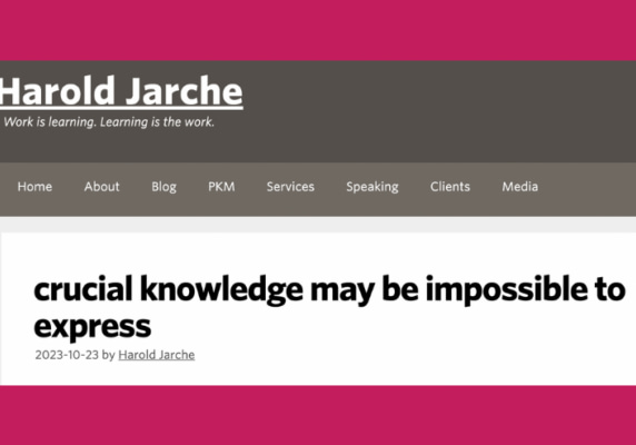 Crucial Knowledge May be Impossible to Express