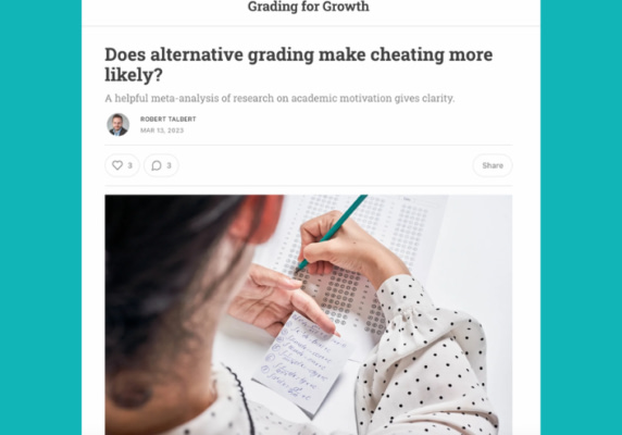Does alternative grading make cheating more likely?