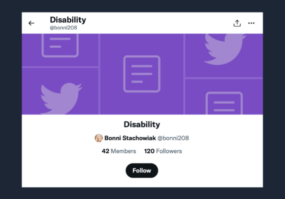 Follow: Disability list on Twitter