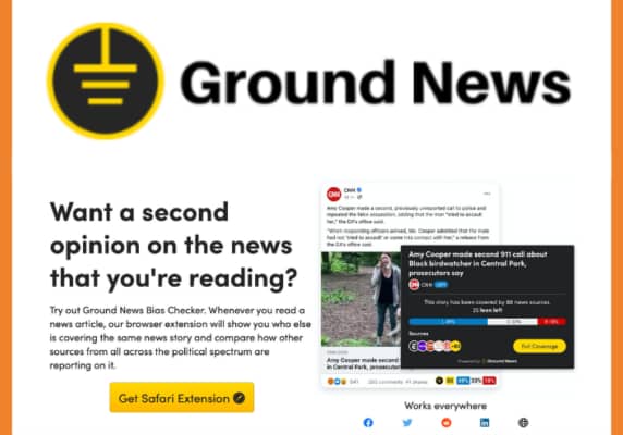Ground News web extension(s)